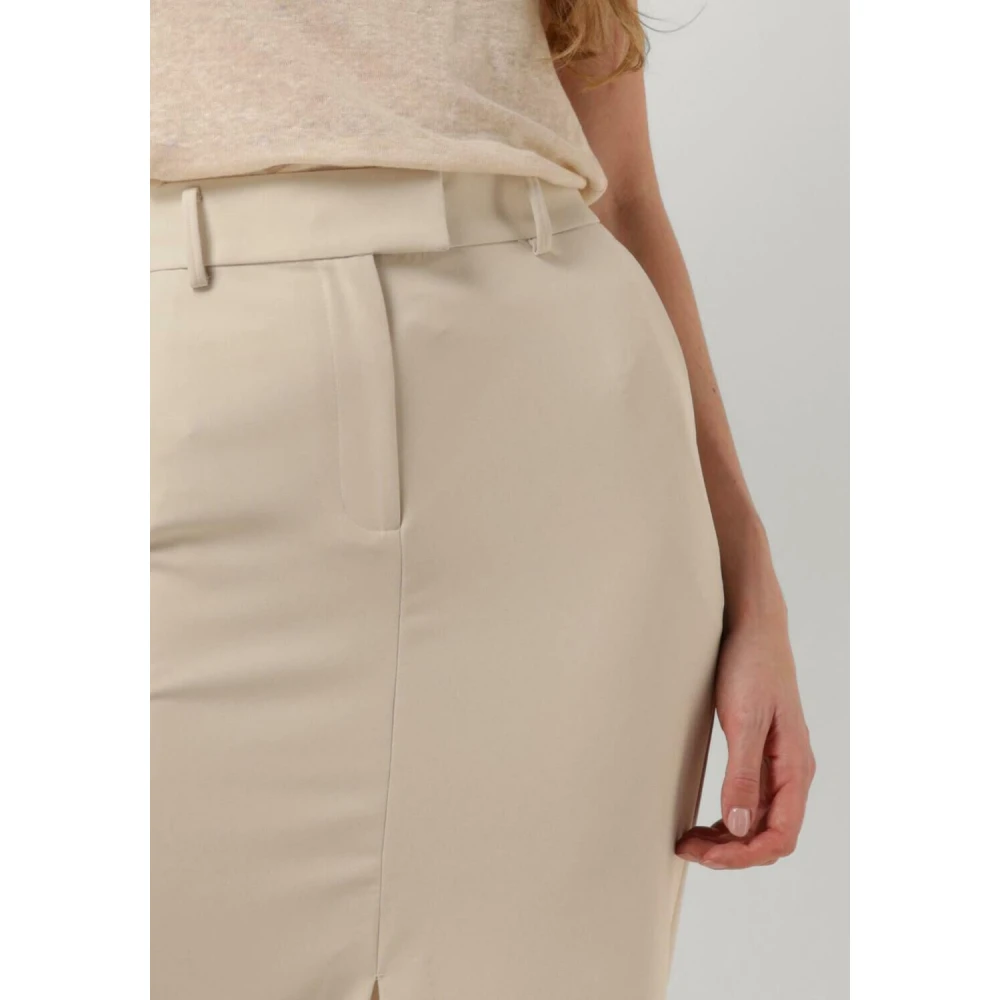 Second Female Beige Midi Rok Second Dames Beige Dames