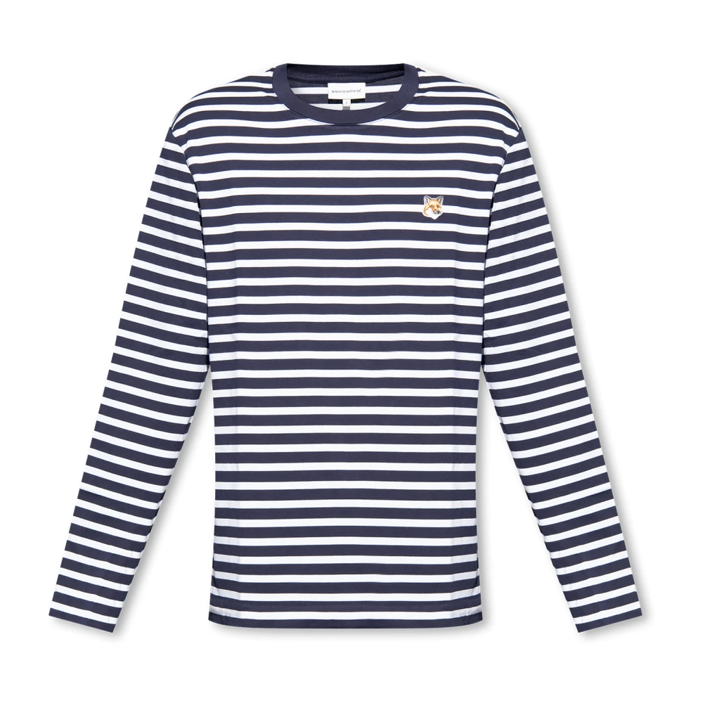 Maison Kitsuné T-shirt med långa ärmar Blue, Herr