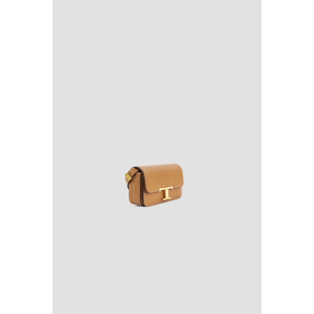 TOD'S Bruin leren Crossbody tas Brown Dames
