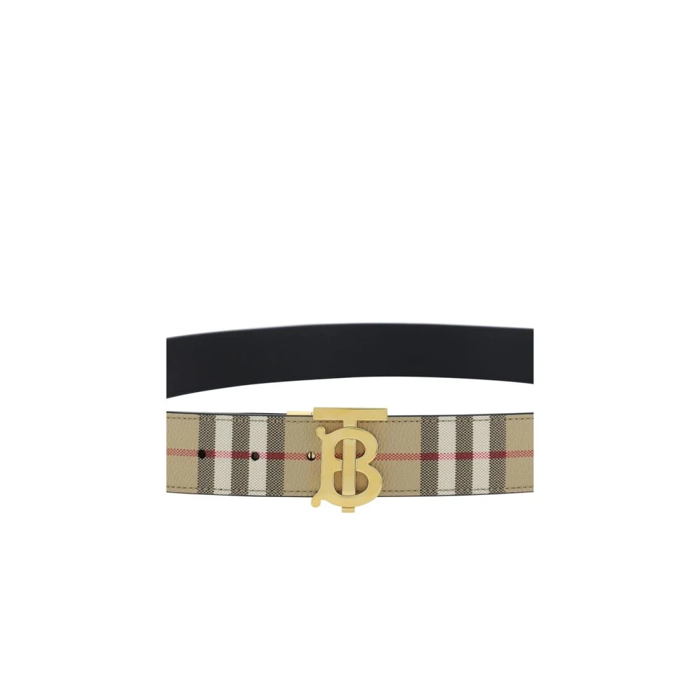 Burberry Goudverguld riem met iconisch patroon Multicolor Heren