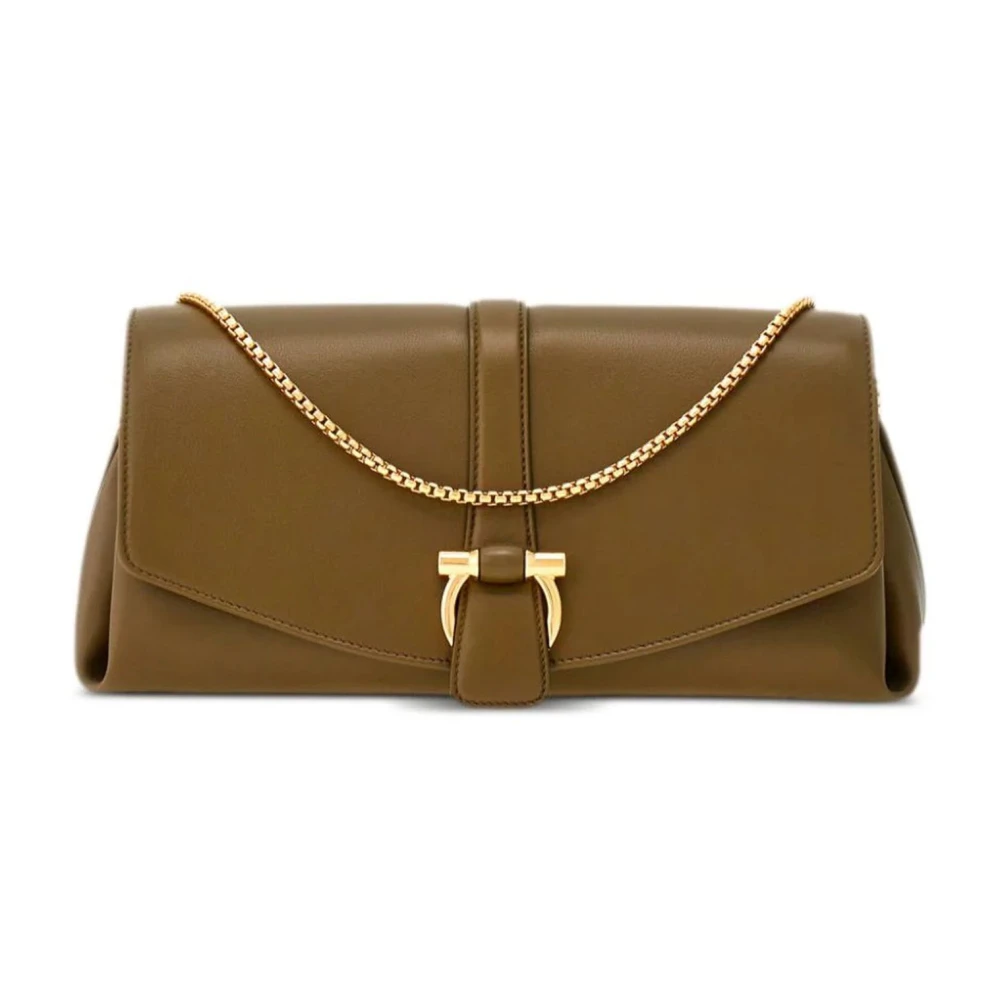 Salvatore Ferragamo Groene schoudertas met Gancini gesp Green Dames