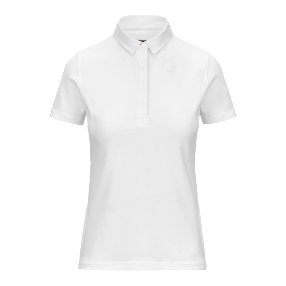 K-way Pique Polo Shirt White Dames