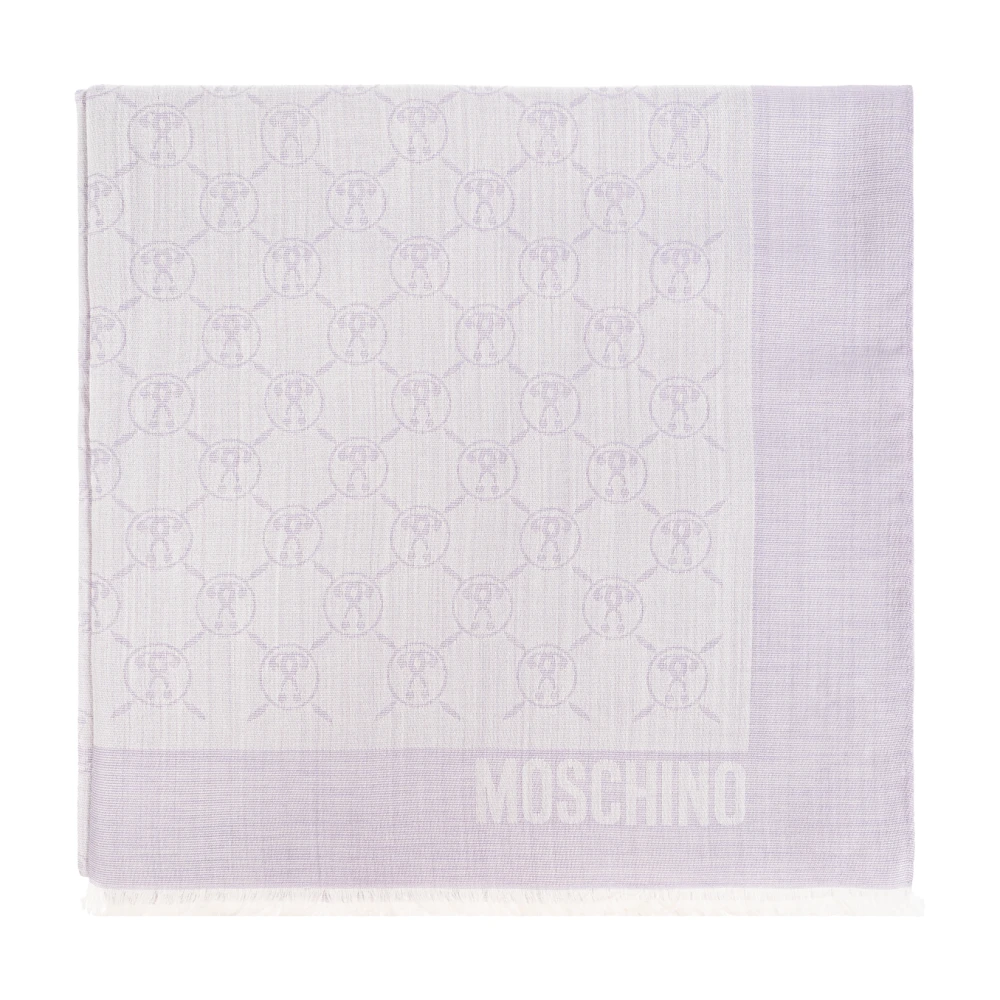 Moschino Sjaal met lurex draad Purple Unisex