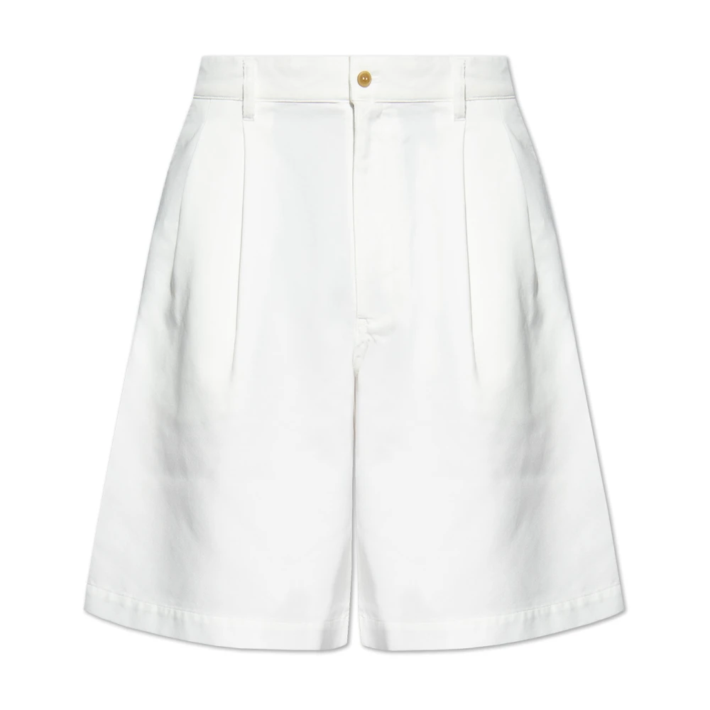 Comme des Garçons Geplooide shorts White Heren