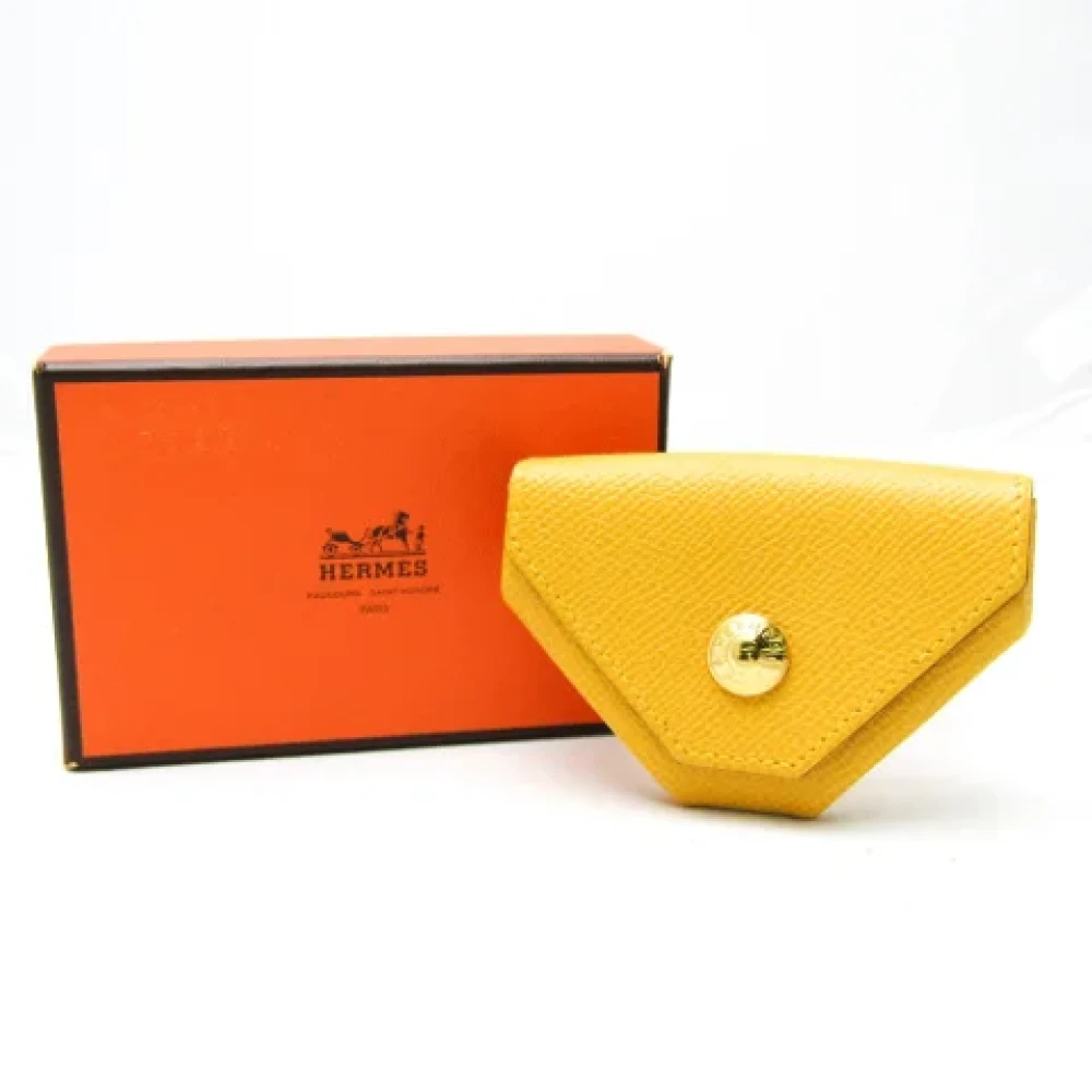 Hermès Vintage Pre-owned Leather wallets Yellow Dames