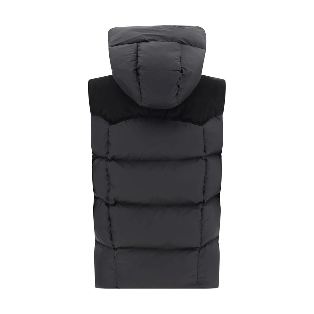 pinko Gewatteerd vest met capuchon Black Dames