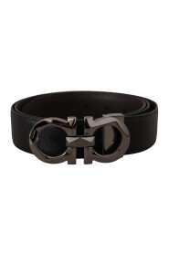 Black and Dark Brown Leather Reversible Belt