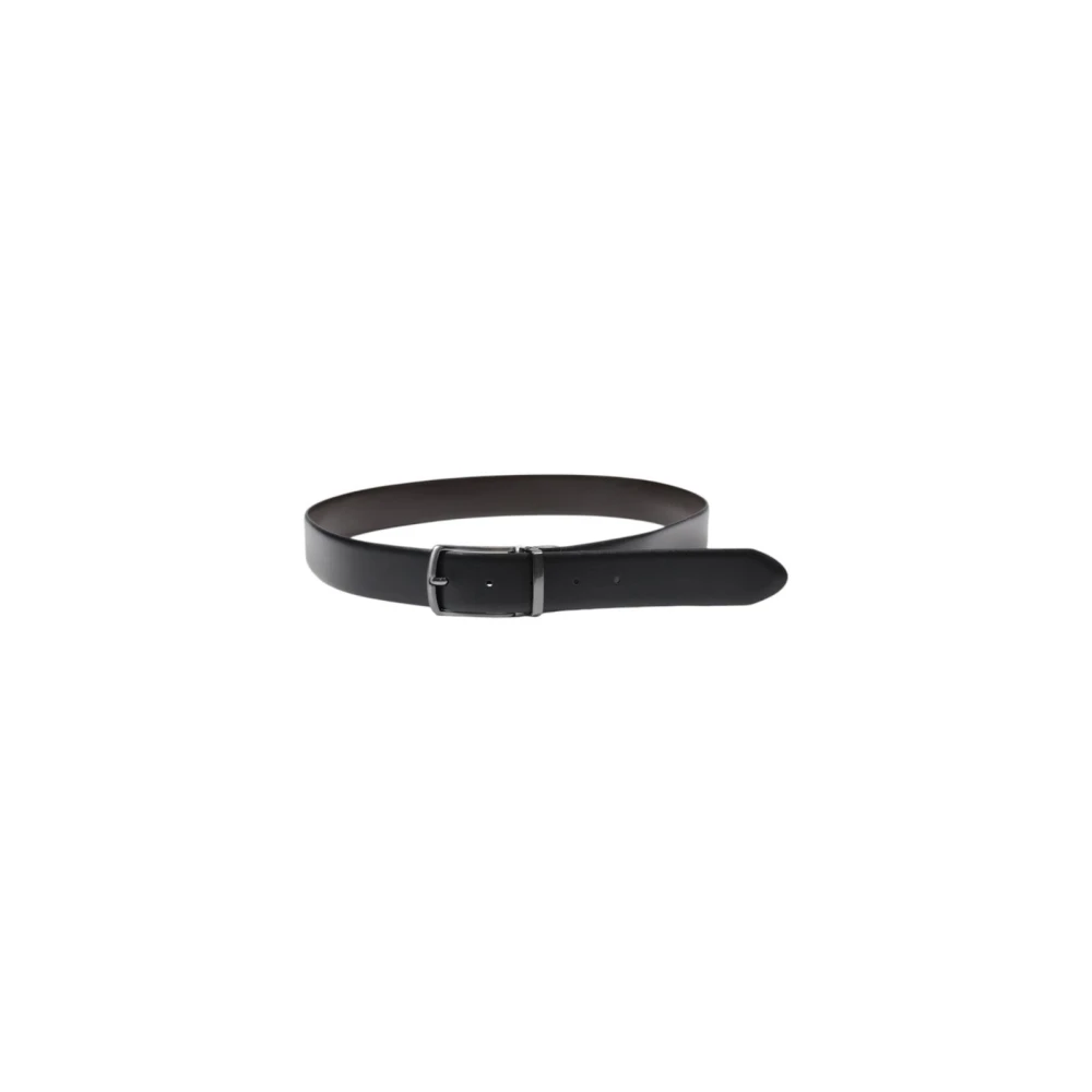 Guess Bruine Leren Riem Klassieke Stijl Brown Heren