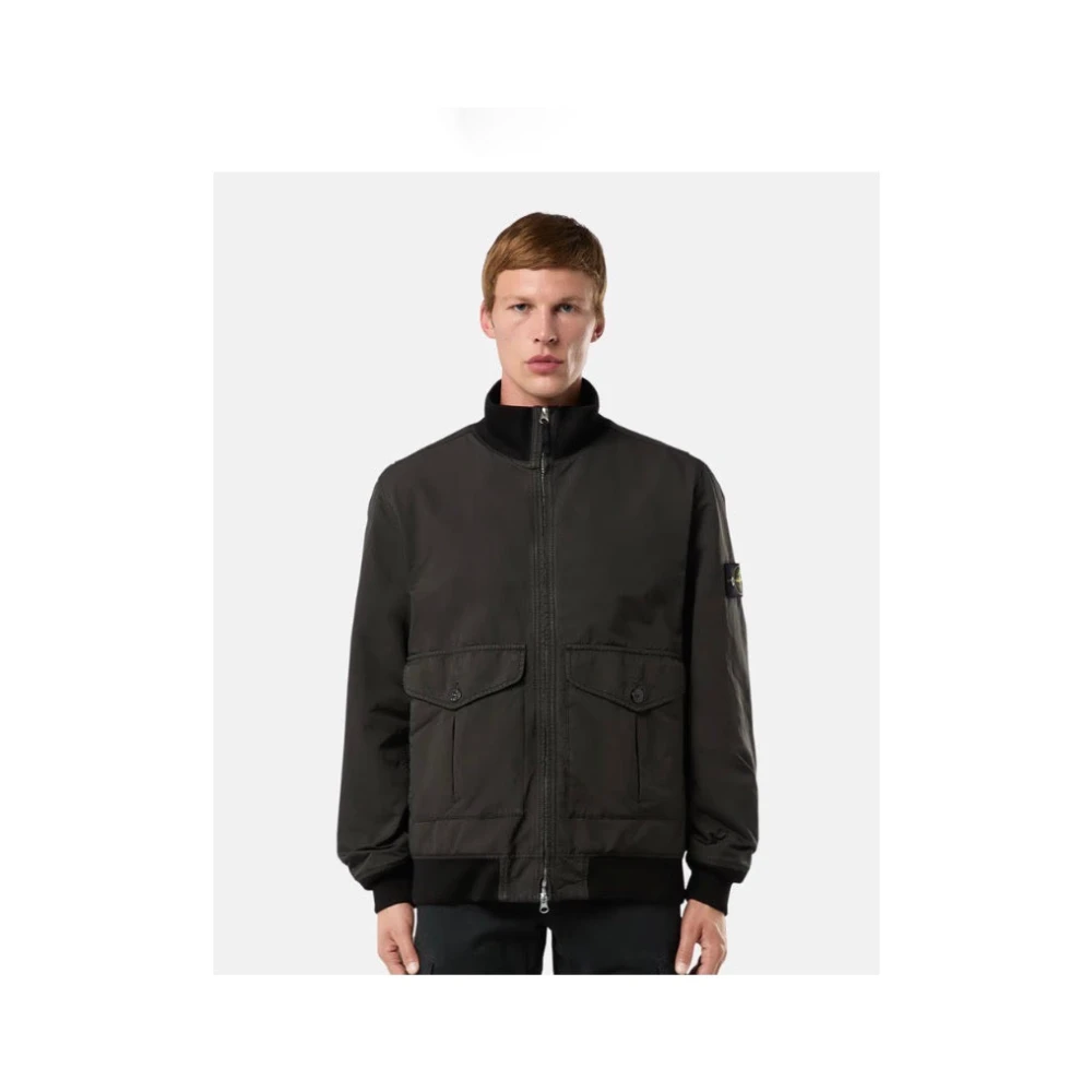 Stone Island David-TC Bomberjack Lood Grijs Black Heren
