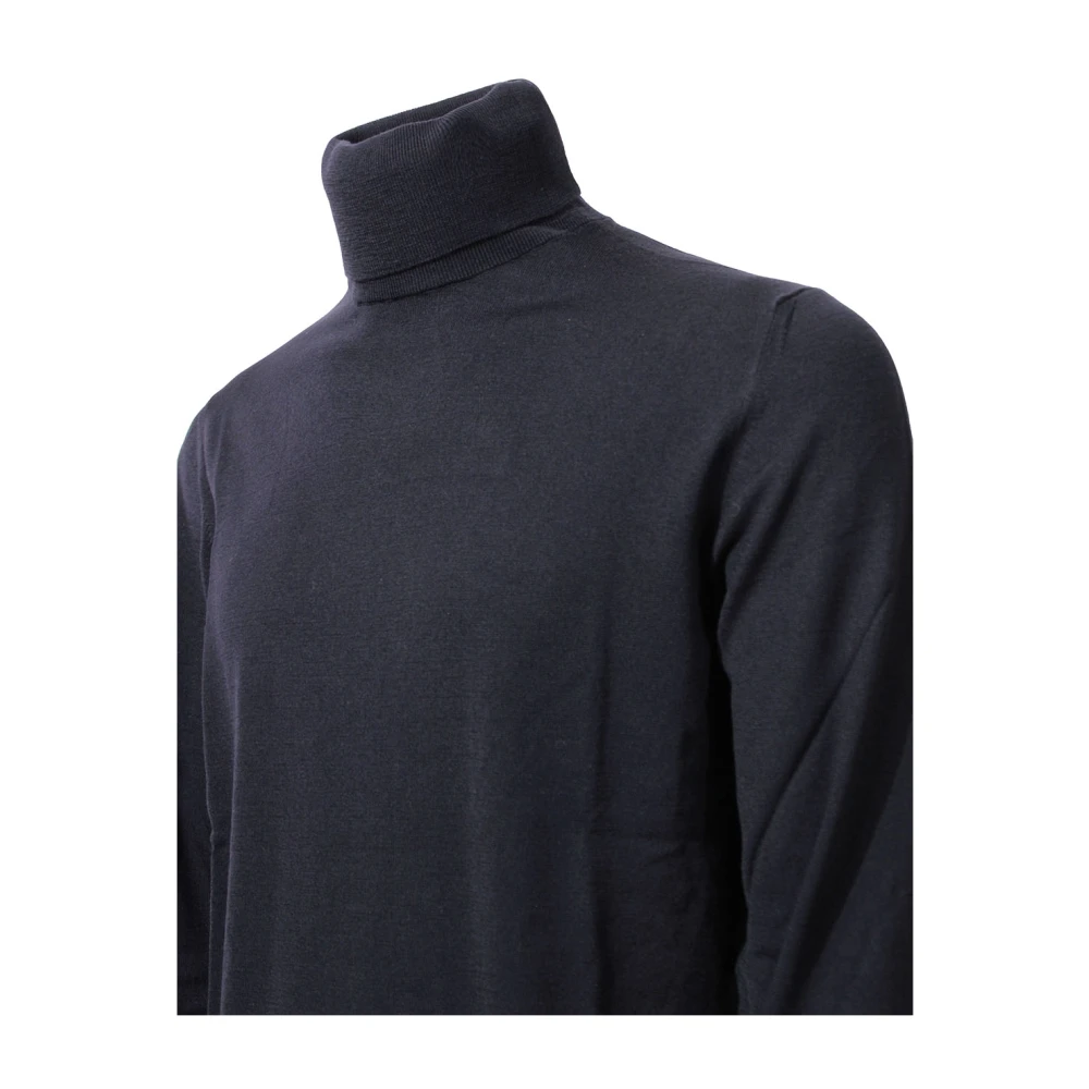 Zanone Blauwe Flexwool Coltrui Sweater Blue Heren