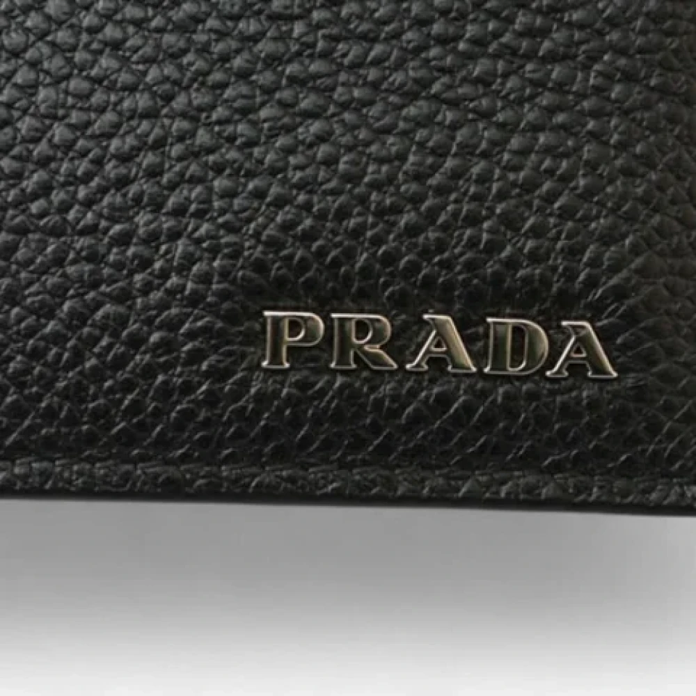 Prada Vintage Pre-owned Leather wallets Black Heren