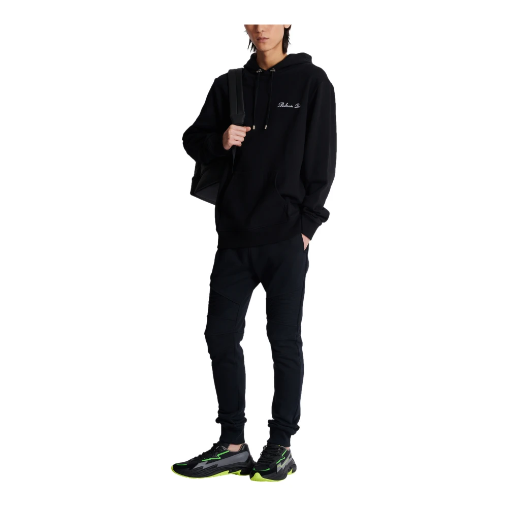 Balmain Handtekening hoodie Black Heren