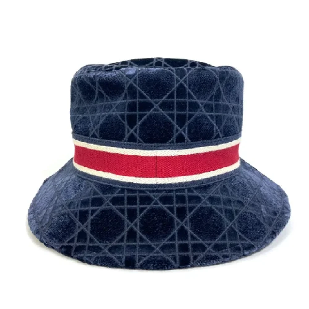 Dior Vintage Pre-owned Cotton hats Blue Dames