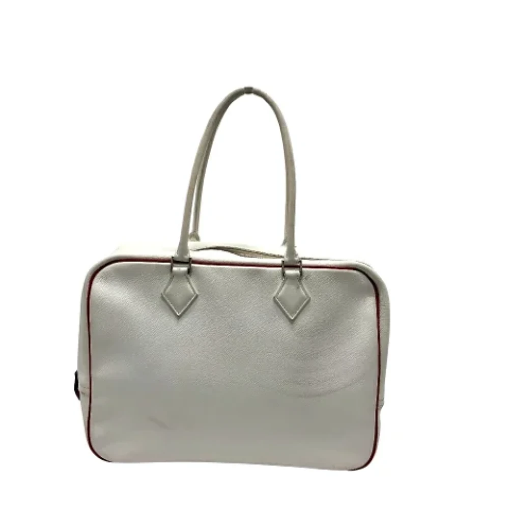 Hermès Vintage Pre-owned Leather shoulder-bags White Dames