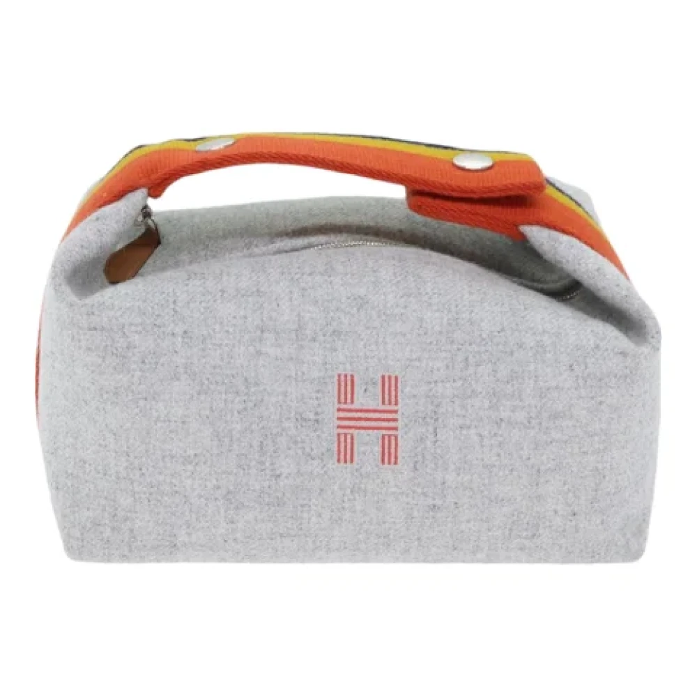 Hermès Vintage Pre-owned Wool handbags Gray Dames