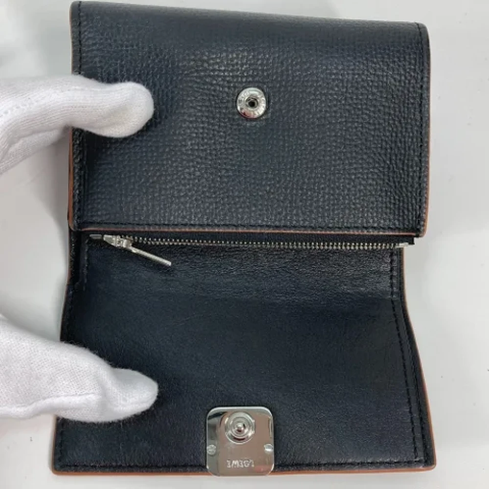 Loewe Pre-owned Leather wallets Black Dames