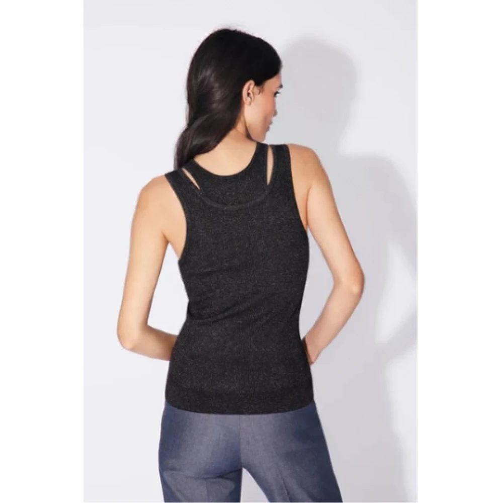 Barbara Bui Stijlvol Zwart Mesh Hemd Black Dames