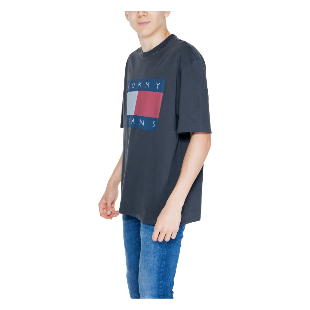 Tommy Jeans Big Flag Tee Herfst Winter Collectie Black Heren