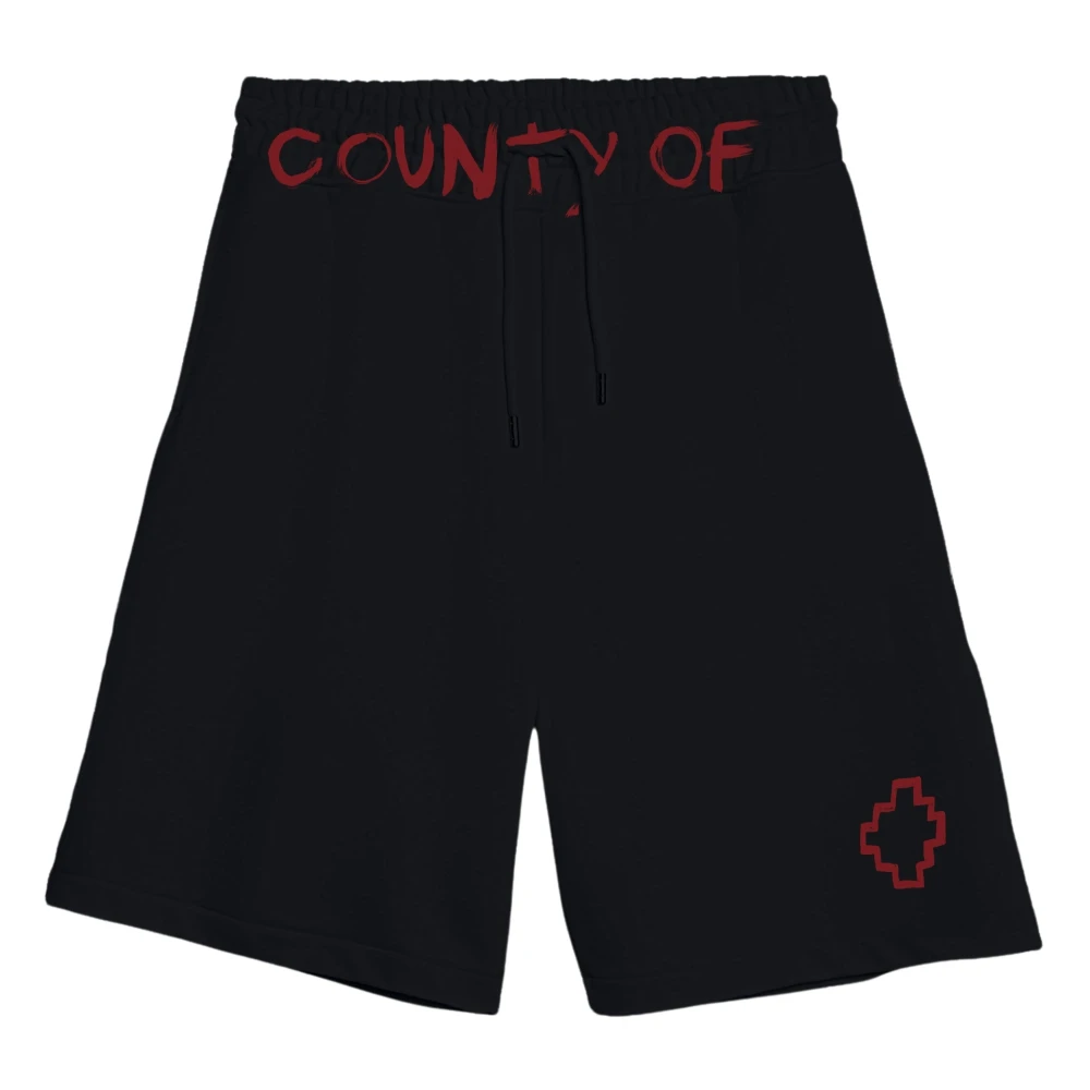 Marcelo Burlon Men's Black Sweatshorts - Casual Shorts - S - Shorts