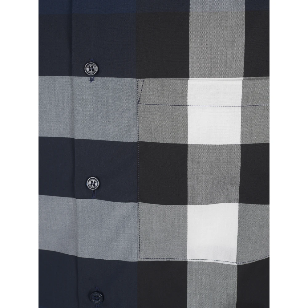 Burberry Geruite Slim Fit Katoenen Overhemd Multicolor Heren