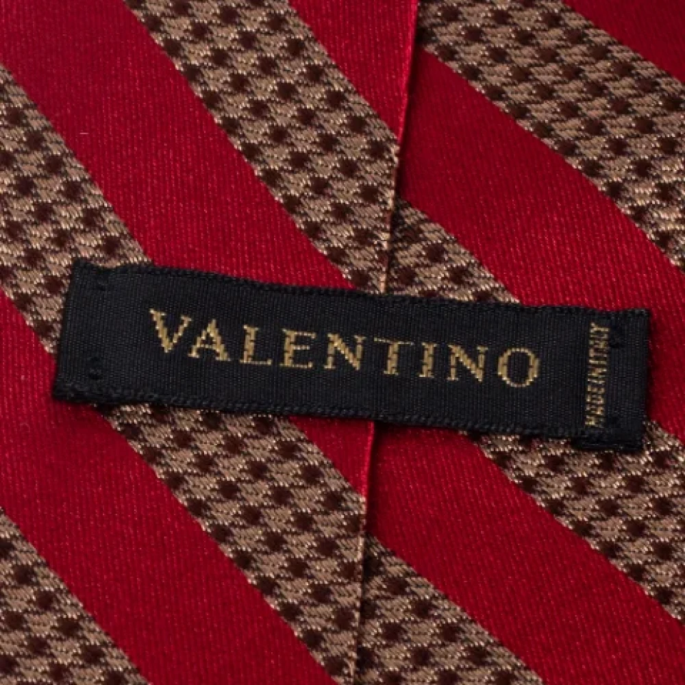 Valentino Vintage Pre-owned Silk tops Red Heren