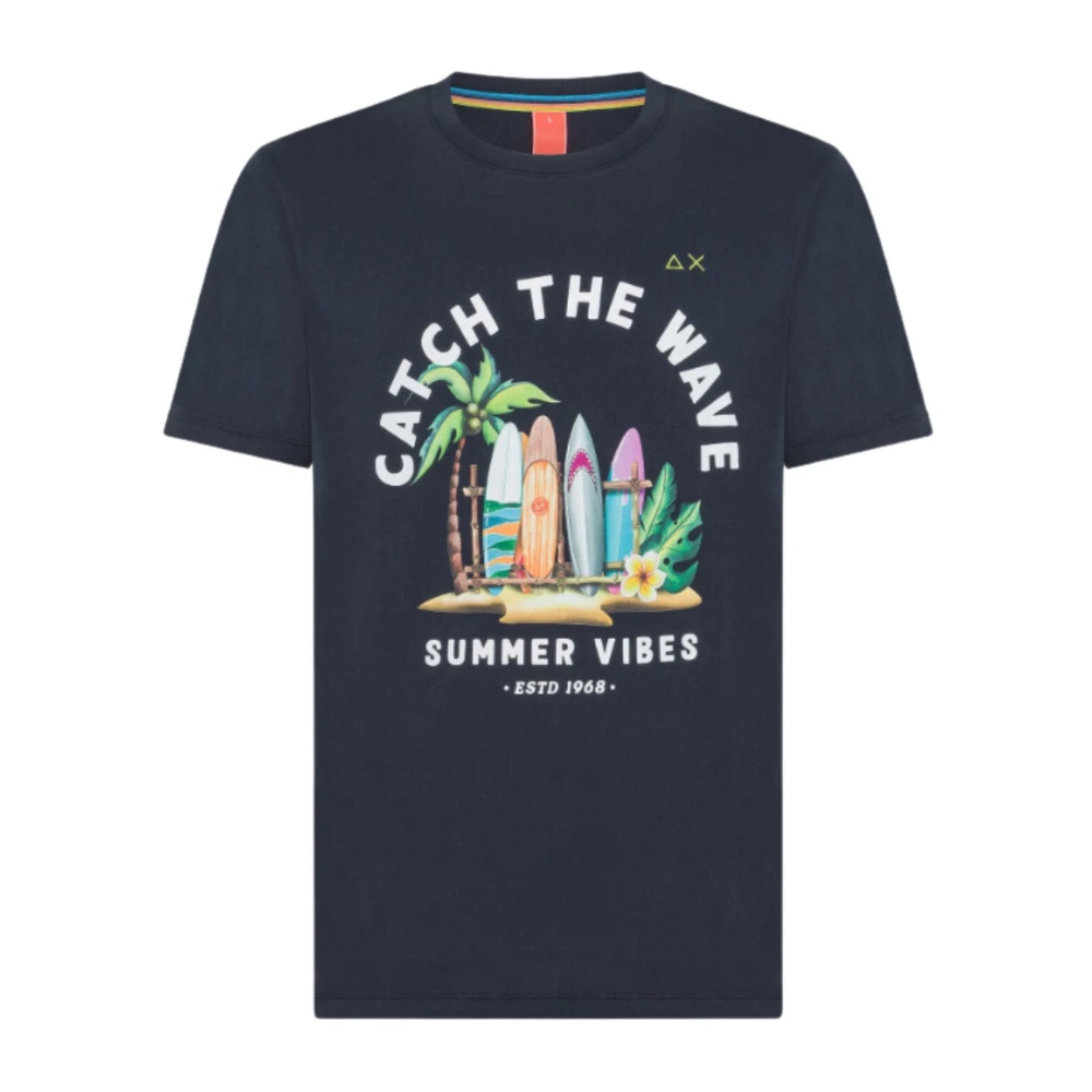 Sun68 - Tops > T-Shirts - Blue - Sun68 - Modalova