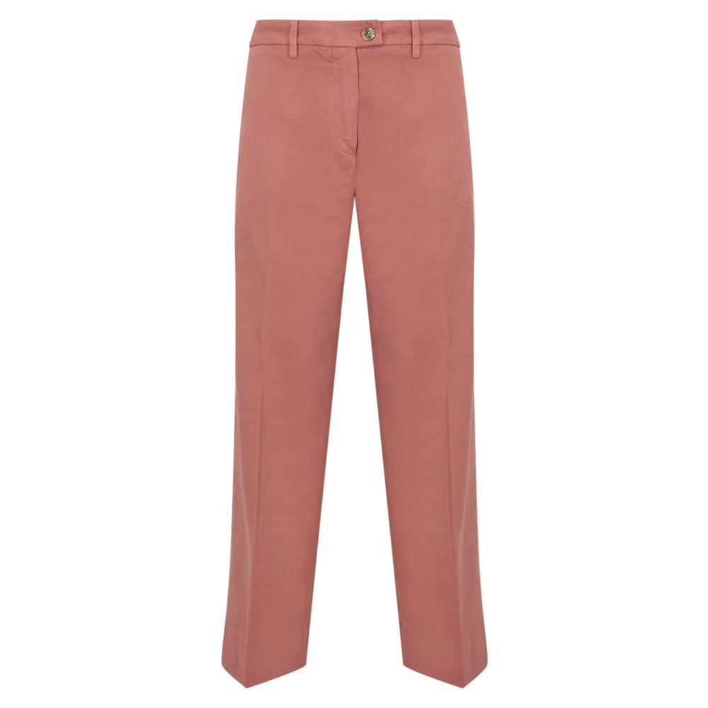 Re-Hash Roze katoenen broek in regular fit Pink Dames