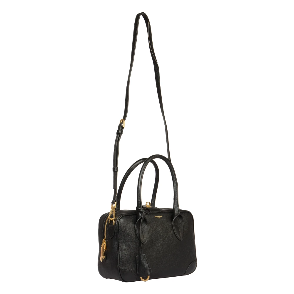 Golden Goose Zwarte Geitenleren Vita Tas Black Dames