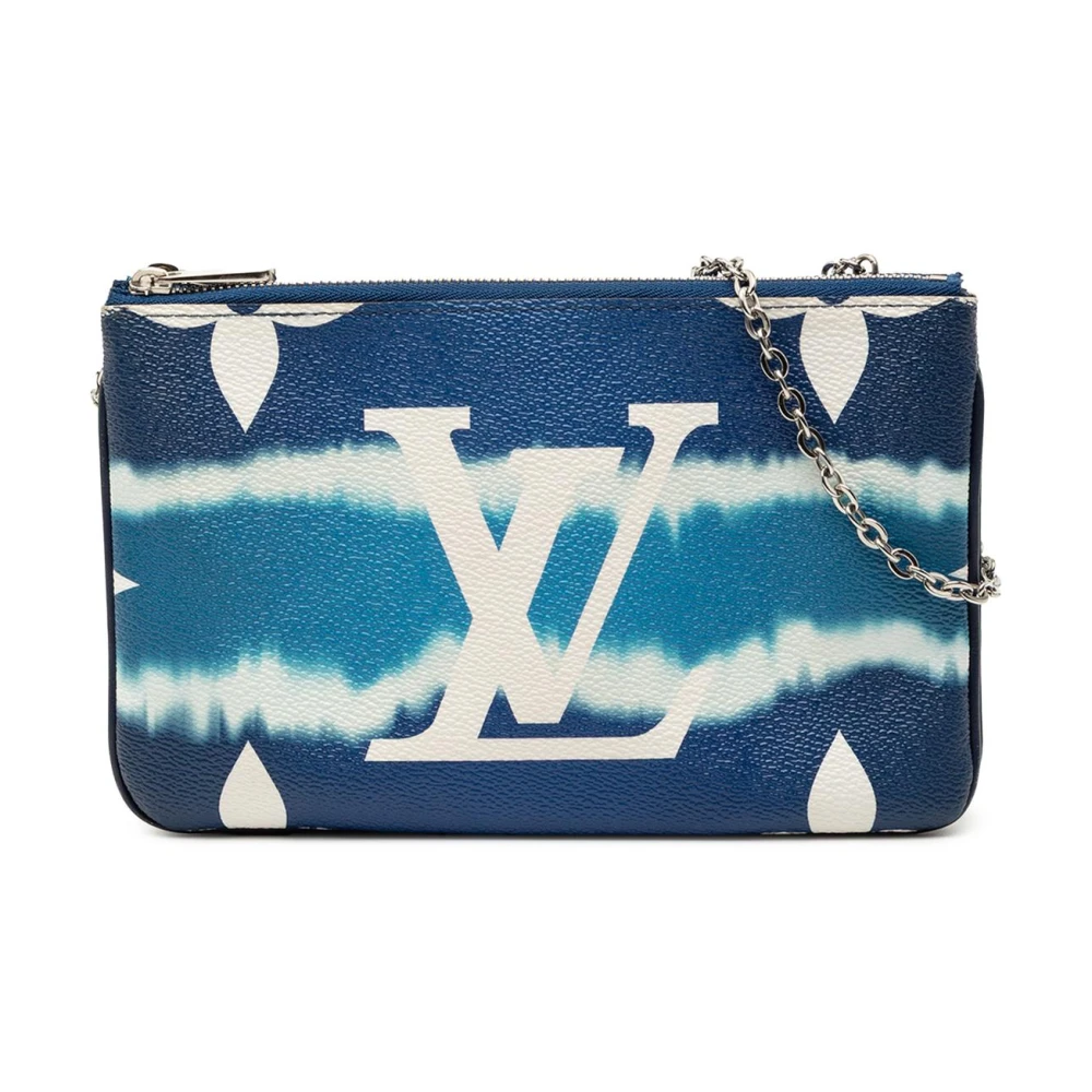 Louis Vuitton Vintage Women's Blue Pre-Owned Chain Embellished Pouch