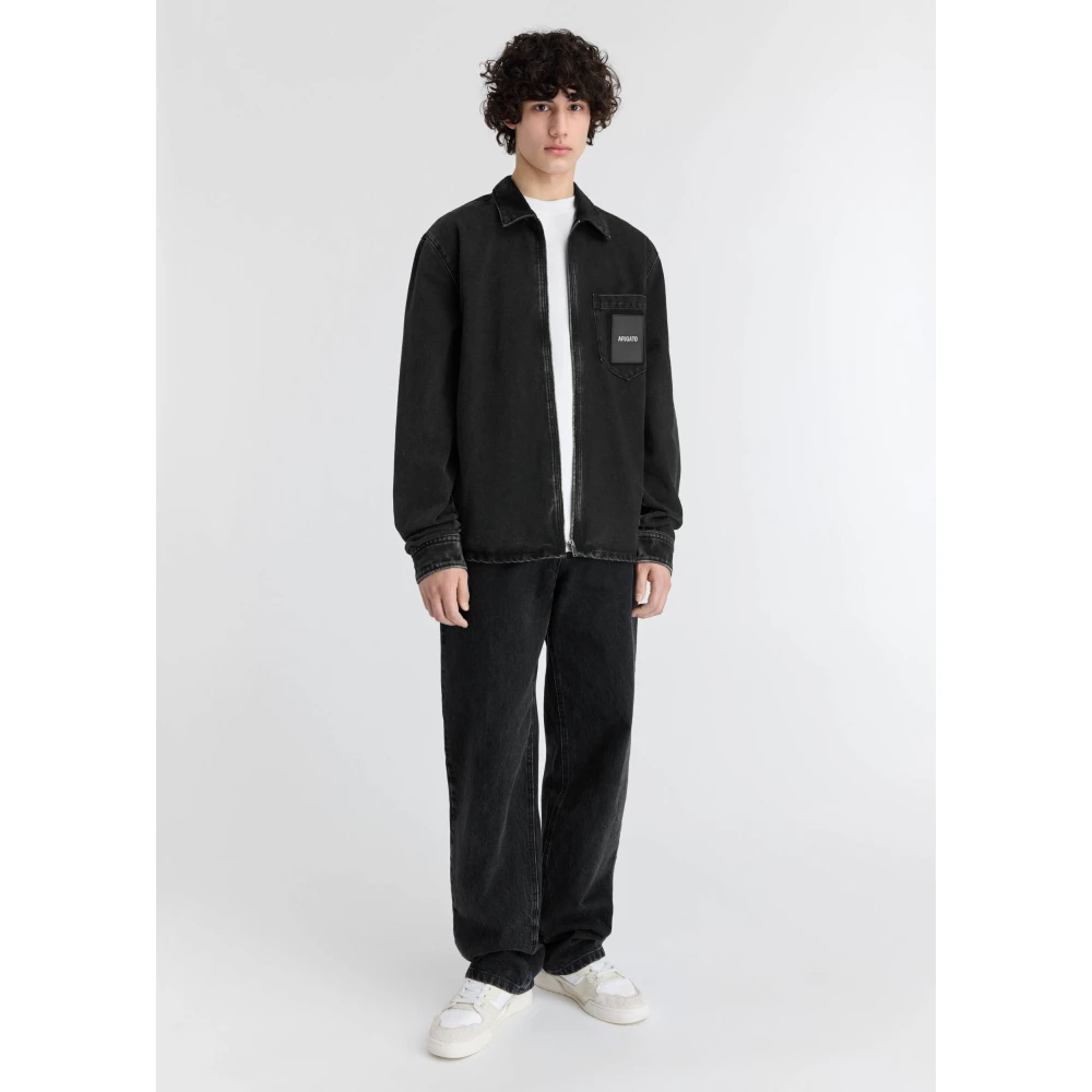 Axel Arigato Rowe Denim Overhemd Gray Heren