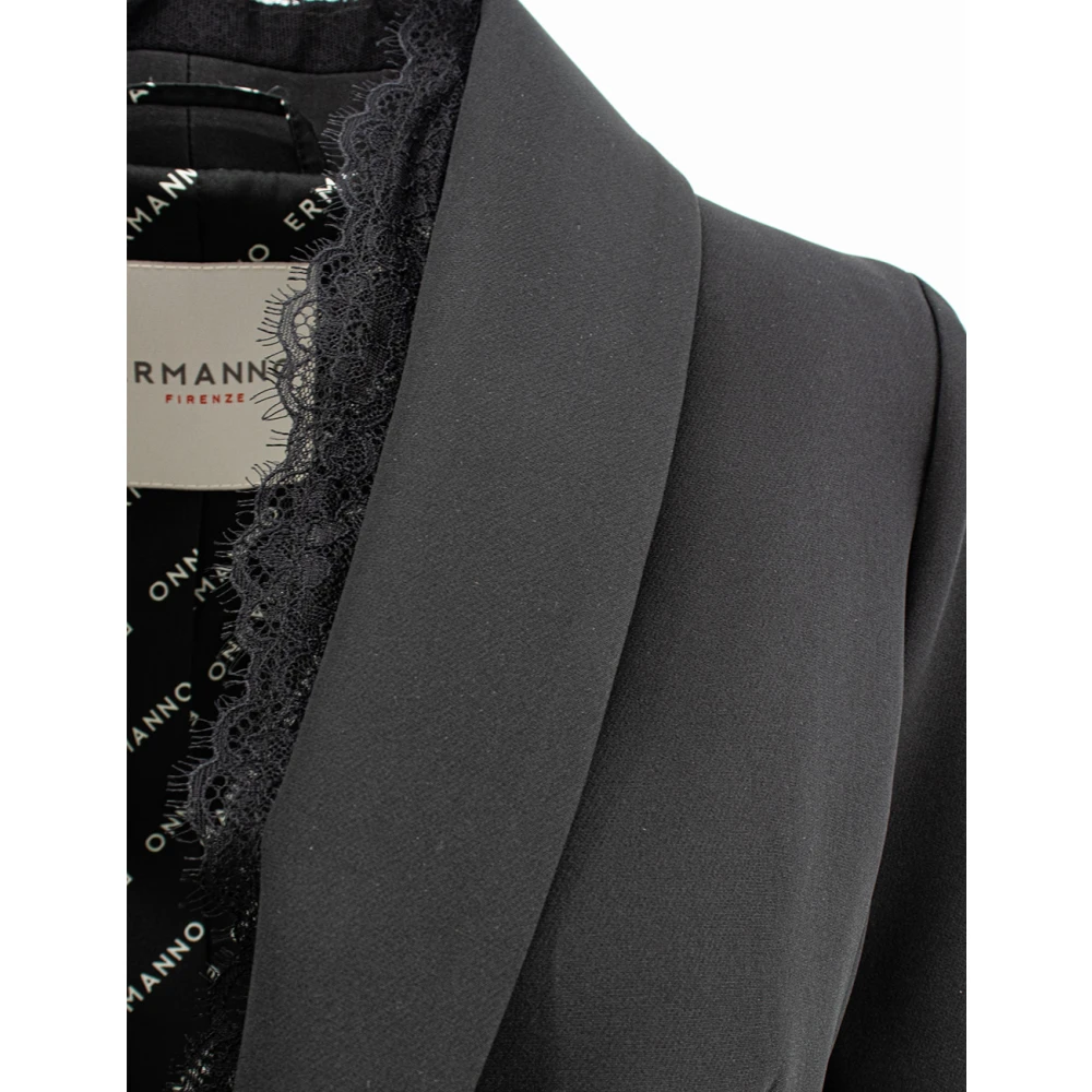 Ermanno Scervino Blazer met kant Black Dames