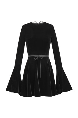 open-back-viscose-dress-with-flared-cuff