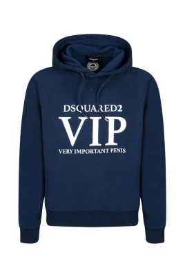 Blå hoodie sweatshirt med bokstavstryck