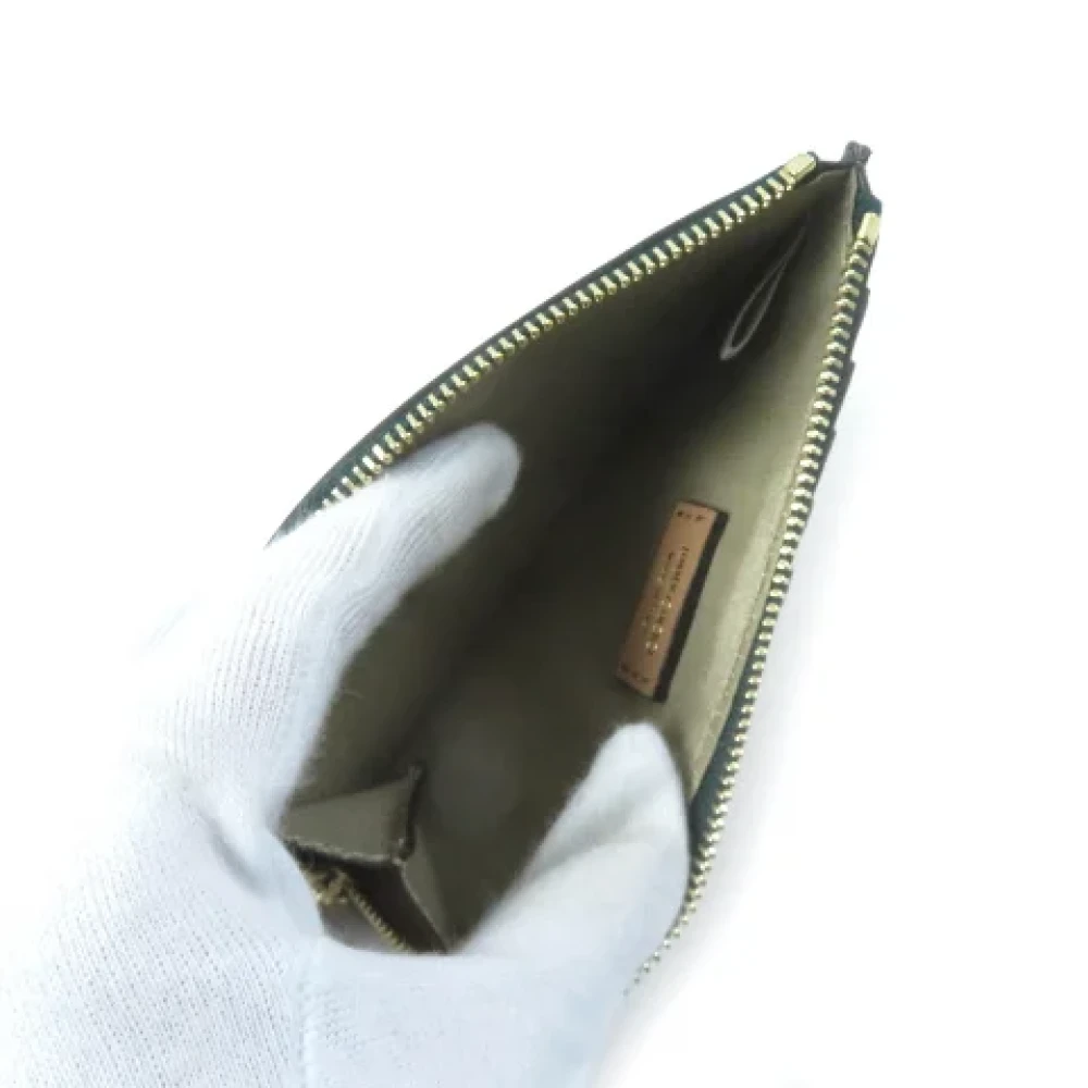 Jimmy Choo Pre-owned Leather wallets Green Dames