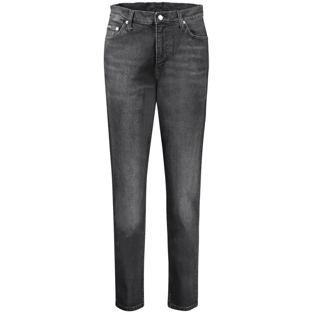 Calvin Klein Zwarte Katoenen Dames Mom Jeans Black Dames