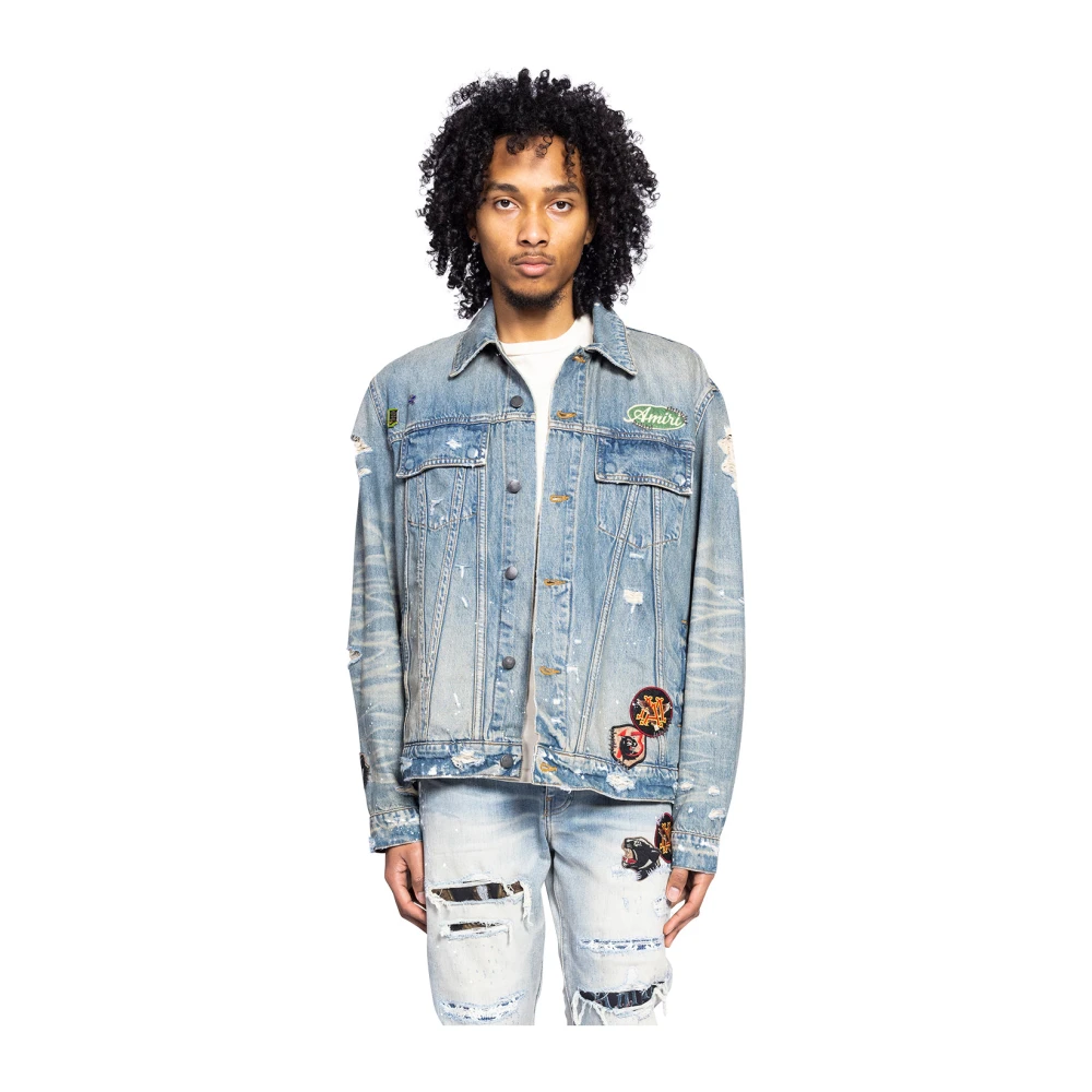 Amiri Vintage Trucker Jacket Antique Indigo Blue Heren