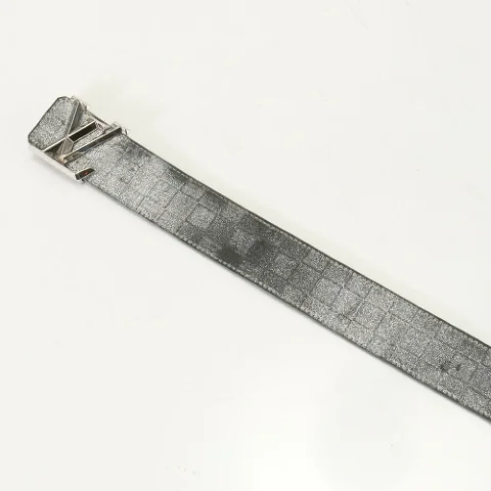 Louis Vuitton Vintage Pre-owned Leather belts Gray Heren