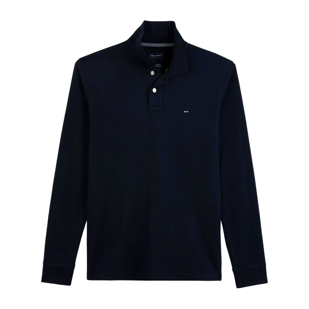 Eden Park Poloshirt met lange mouwen en vlinderlogo Blue Heren