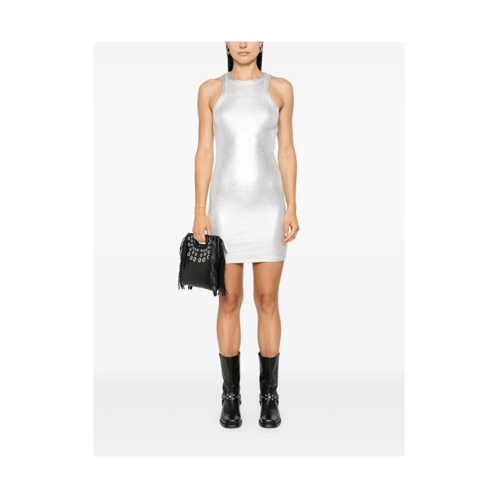 BA&SH Metallic Racerback Jurk Gray Dames