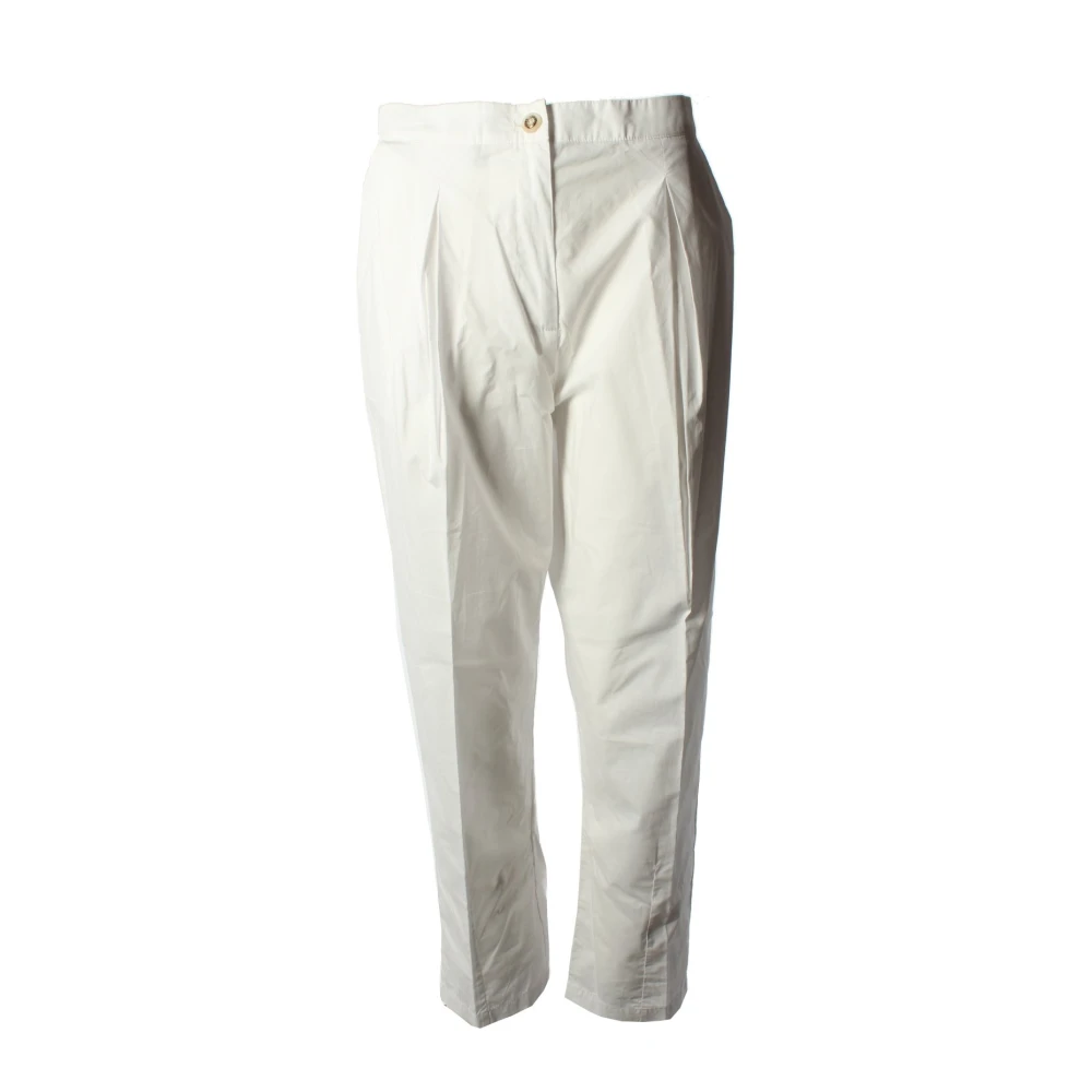 Pinko Witte Katoenen Damesbroek White Dames
