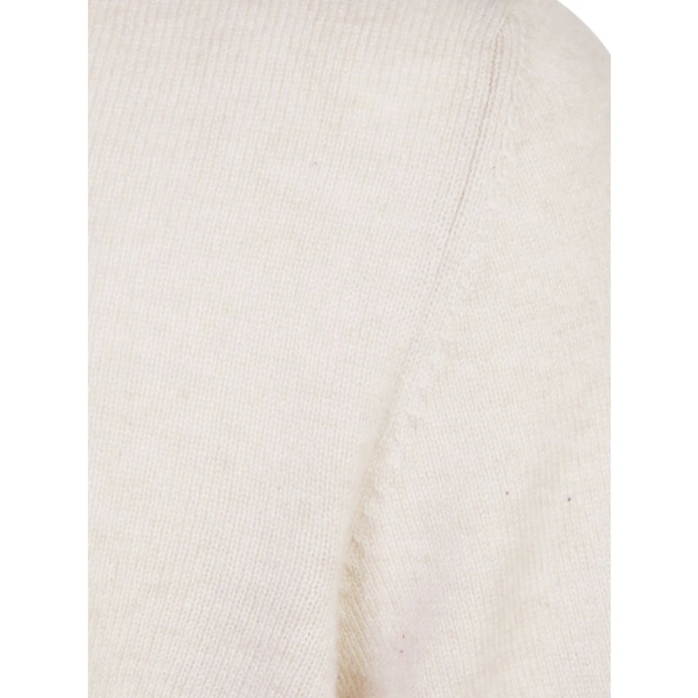 Barba Witte Trui Kasjmiermix Ronde Hals White Heren