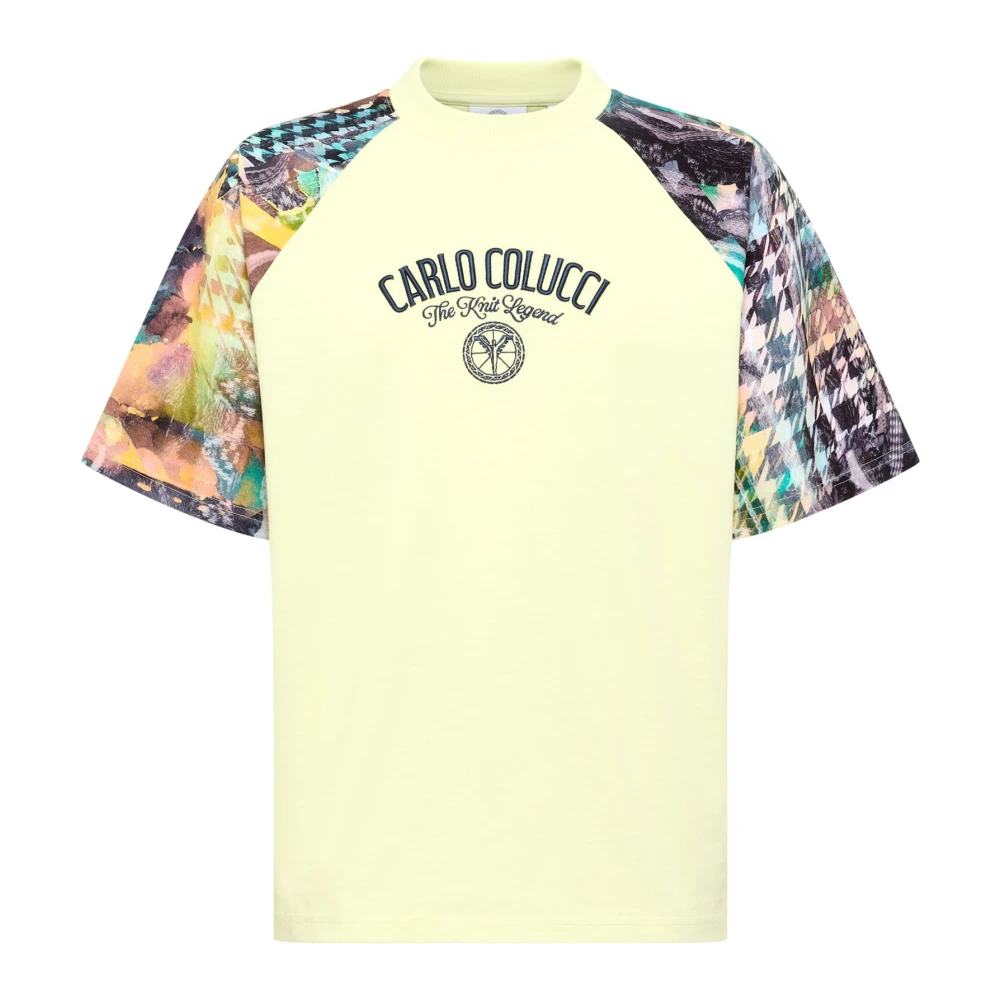 Carlo Colucci Men's Green The Knit Legend T-Shirt - T-Shirts - Xs - Tops
