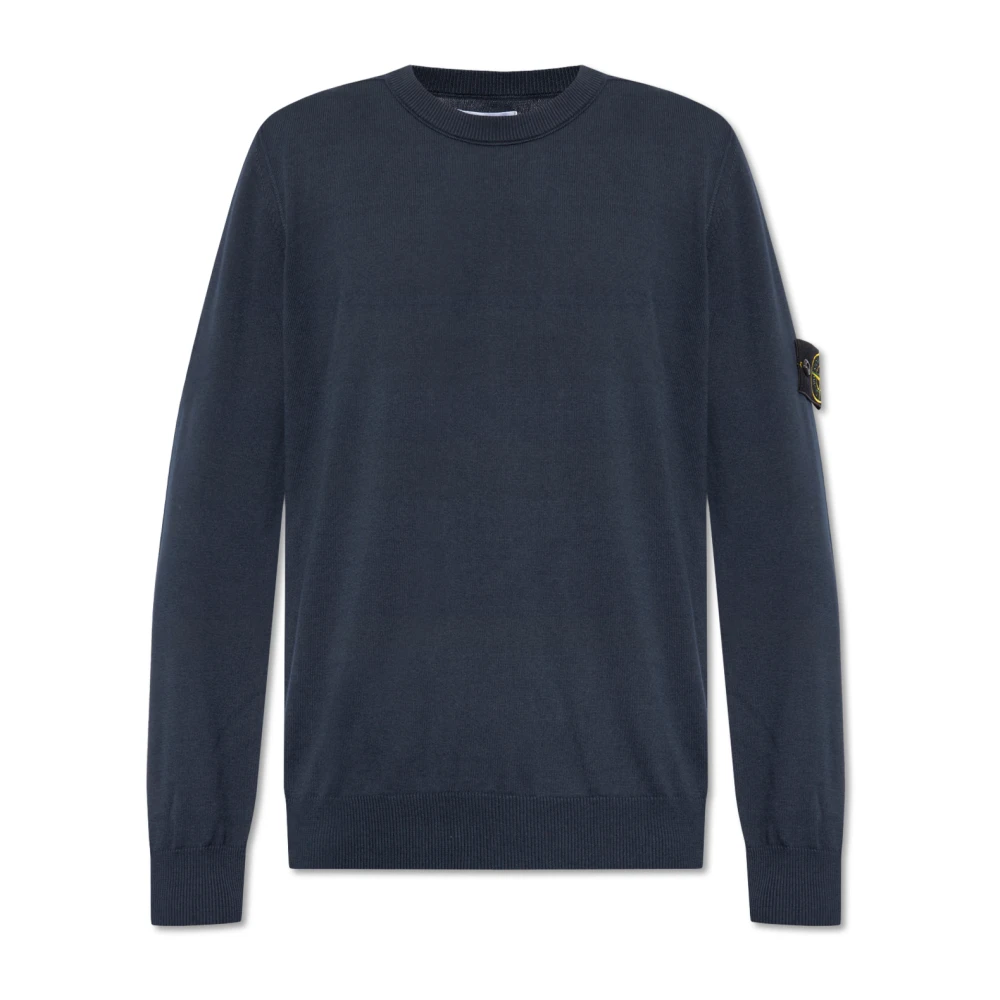 Stone Island Trui met logo Blue Heren