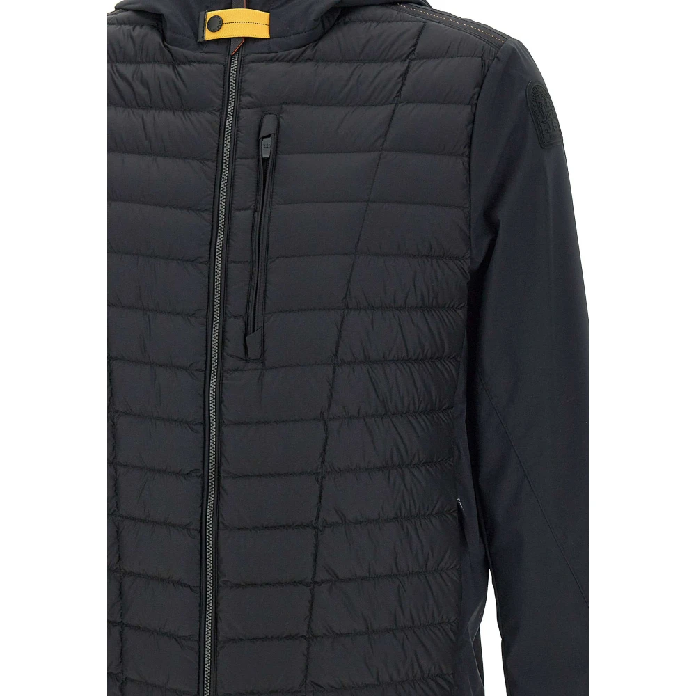 Parajumpers Zwarte Donsjas Capuchon Rits Zakken Black Heren