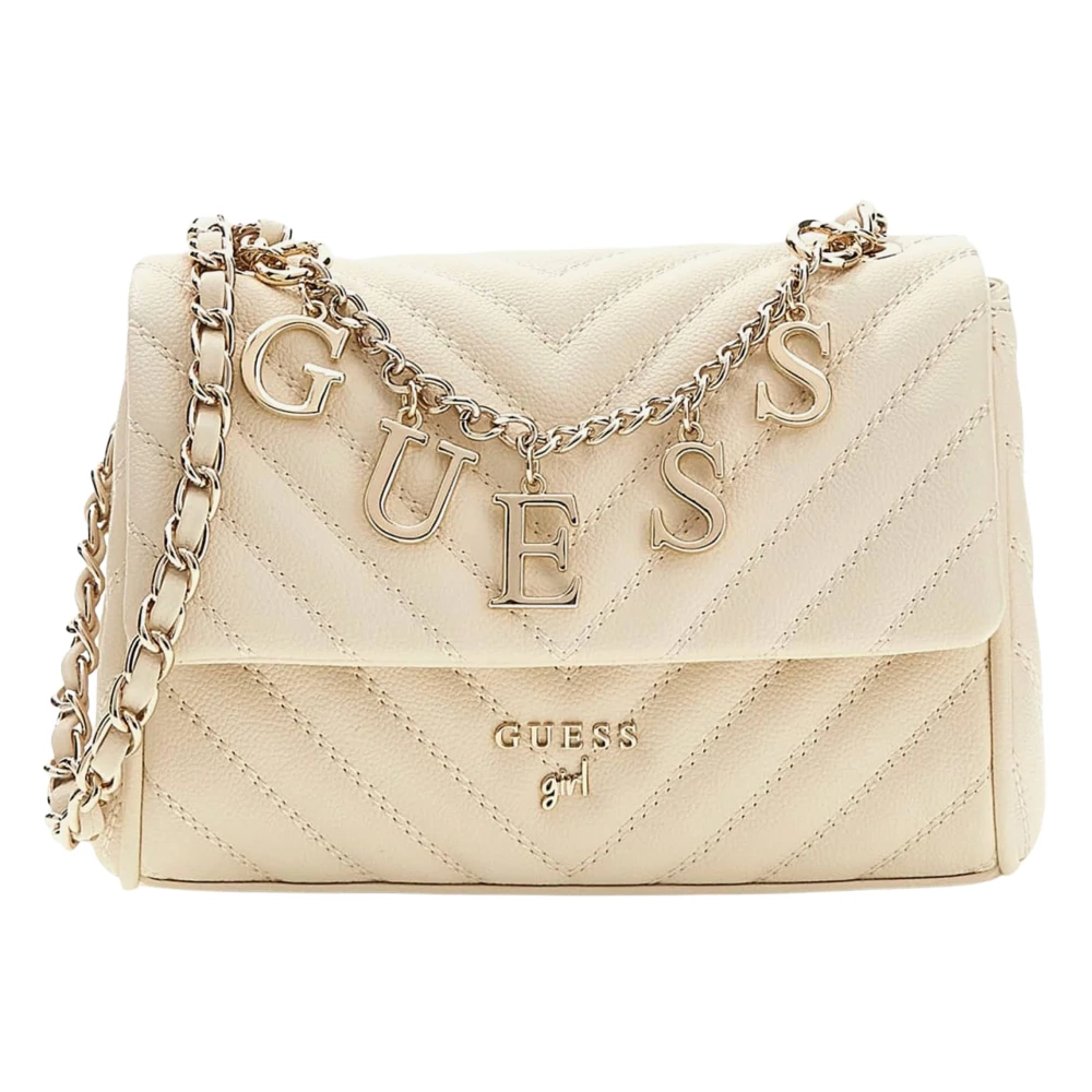 Guess Women's Beige Crossbody Flap Bag