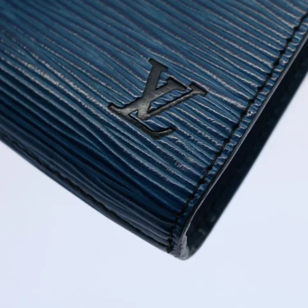 Louis Vuitton Vintage Pre-owned Leather clutches Blue Dames
