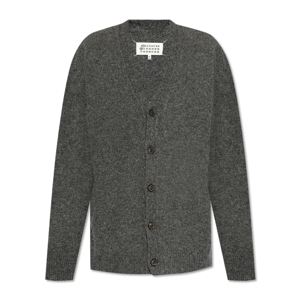 Maison Margiela Grijze Wollen Vest met V-Hals Gray Heren