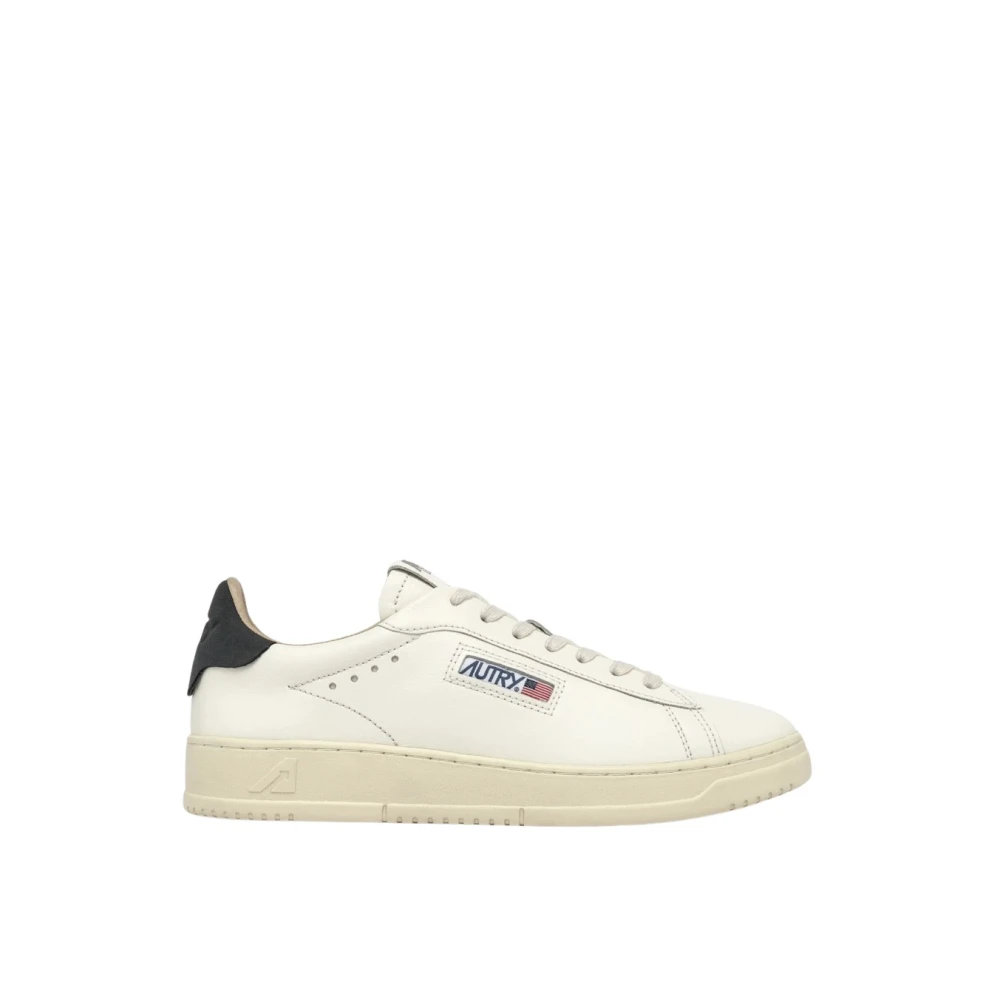 Autry Men's White Sneakers, 9 Uk, Dallas Low Trainers