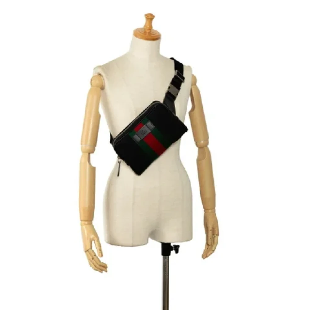 Gucci Vintage Pre-owned Canvas clutches Black Dames
