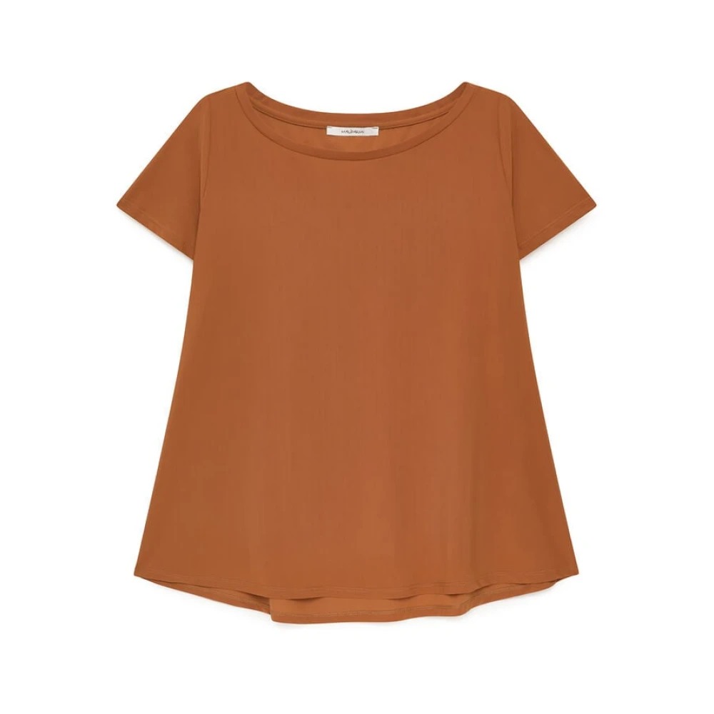 Maliparmi Women's Brown T-Shirts, Xs, Soft Jersey T-Shirt